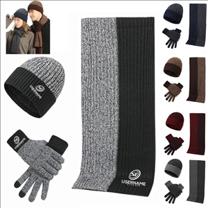 3 In1 Hat Gloves Scarf Set